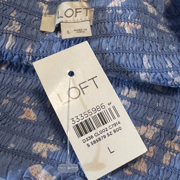 NWT Loft Mini Skirt Blue Butterfly L - Picture 3 of 6